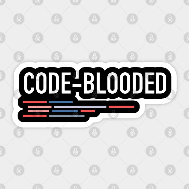 Developer Code Blooded Sticker by thedevtee